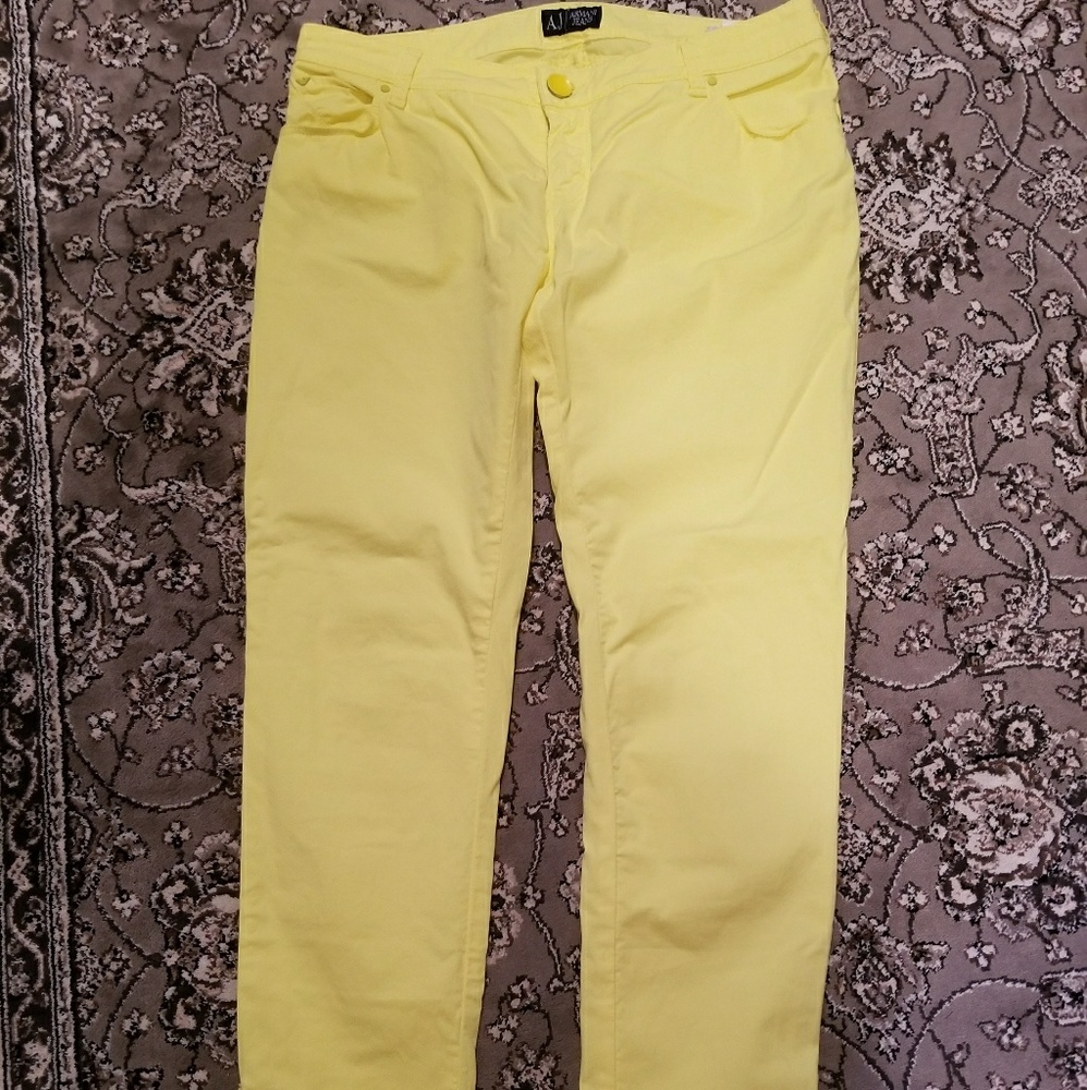 Yellow Armani jeans
